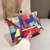 Dodobye Fashion Rainbow Color Clutch Bags For Women Designer Handbags And Purses 2024 New Envelope Hand Bag Ladies Phone Pocket