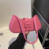 Dodobye Fashion Solid Women's Shoulder Bag Artificial Leather Square Underarm Bags Ladies Handbags For Daily Used and Gift