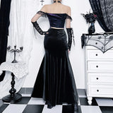 Women's Gothic Directional Design Halter 2024 New Dark Gothic Wrap Fishtail Skirt