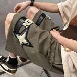 Dodobye American New Fashion Suede Embroidered Letter Flocking Shorts Men Y2K Harajuku Korean Version Baggy Joker Leisure Sports Pants