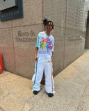 Dodobye Oversized Loose and Versatile Wide-leg Pants American High Street Hip-hop Personality Harajuku Casual Side Striped Sweatpants