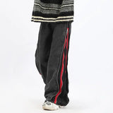 Dodobye Hip Hop Zipper Washed Old Loose Jeans Men Harajuku New Fashion Casual Punk Oversized Wide Leg Micro Flared Trousers Streetwear