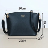 Dodobye Casual Design Crossbody Bags For Women Pu Leather Fashion Shoulder Bag Metal Crown Ladies Shell Handbags