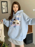 Black Friday Dodobye Harajuku Cat Print Hoodies Women Y2k Aesthetic O Neck Pullover Cutecore Long Sleeve Girl Tops Japanese Kawaii Sweatshirt