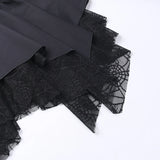 Women's Gothic Design Skirt Summer New Fever Supply Music Festival Halloween Irregular Design Spider Web Skirt