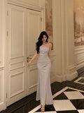 Dodobye Sexy Sheath Spaghetti Straps Long Prom Dresses Birthday Outfits Evening Gown SD1020