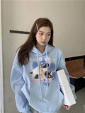 Black Friday Dodobye Harajuku Cat Print Hoodies Women Y2k Aesthetic O Neck Pullover Cutecore Long Sleeve Girl Tops Japanese Kawaii Sweatshirt