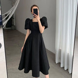 Dodobye Classic French Women's Summer Dress 2024 Trend Fashion Korean Chiffon Midi Aesthetic Clothing Dresses Women Luxury Designer Long