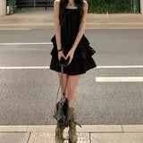 Dodobye Fashion Korean Style Kawaii Lovely Dress Elegant Tighten The Waist 2024 Spring Summer New Dress Vintage Women  Fashion Dress