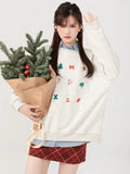 Black Friday Dodobye Snowman Graphic Print Hoodie Christmas Kawaii Oversized Women's Sweatshirts Long Sleeve Cutecore Winter Clothes New