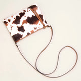 Dodobye Small Cow Pattern Crossbody Bags For Women, PU Leather Textured Bag Purse, Classic Versatile Fashion Shoulder Bag