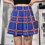 Women's Gothic Design Summer Halter 2024 Hot Sweetheart Zipper Plaid A Swing Halter Skirt