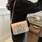 Dodobye Fashion Square Small Crossbody Bags, Bowknot Decor Flap Shoulder Bag For Summer Travel Daily Used