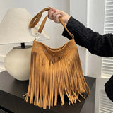 Dodobye New Style Casual Tassel Crossbody Bags For Women, Large Capacity Shoulder Bag Designer Handbags For Ladies Daily Used