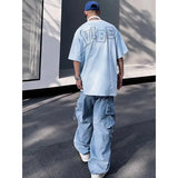 Dodobye Men's Parachute-Style Hip-hop Street Overalls Oversized Cargo Pant Harajuku Loose Solid Color Casual Pants Y2K Pants Streetwear