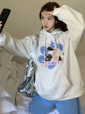 Black Friday Dodobye Harajuku Cat Print Hoodies Women Y2k Aesthetic O Neck Pullover Cutecore Long Sleeve Girl Tops Japanese Kawaii Sweatshirt