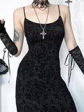 Women's Elegant Directional Design Dress 2024 New Simple Lace Splicing Cross Flocking Halter Long Dress