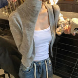 Dodobye Spring Summer Lazy Knitted Tops Women Y2k E-Girl Slim Fit Single Breasted Sweater Mujer Long Sleeve Thin Cardigan Coats