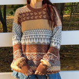 christmas outfit Dodobye 90s Striped Pullover Downtown Sweater