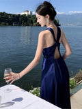 Dodobye Elegant Wedding Evening Party Dress Halter High Split Summer New Sleeveless Long Dresses for Women Prom Robe Maxi Vestidos Mujer