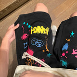 Dodobye Fashion Summer Vintage y2k Shorts Graffiti Print Short Men And Women Summer American High Street Loose Casual Basketball Pants