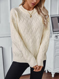 Dodobye Solid Color Casual Long Sleeved Knitted Sweaters Round Neck Fashion Warm Women's Pullovers 2024 New Female Commute Street Tops