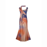 Dodobye-Sleeveless Backless Maxi Dress Women 2024 Summer Bodycon Elegant Sexy Tie Dye Outfits Ladies Birthday Party Club Dresses