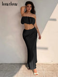 Dodobye Women Tube Tops Long Skirts Party Club Two Piece Matching Sets Outfits 2024 Summer Clothes Wholesale Items For Business