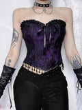 Women's Gothic Directional Design Tops 2024 Dark Style Dark Jacquard Sheath Lace Two Tops Tank Top