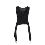 Women's Gothic Directional Design Tops New Halloween Irregular Cocktail Tank Top