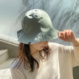 Dodobye Wide Brim Sun Hats For Women Panama Foldable Wrinkle Bucket Hat Summer Sun Protection Visors Caps Outdoor Beach Fisherman Caps