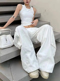 Dodobye Women Low Waist Denim Pants Y2k Vintage Loose Korean Style Straight Wide Leg Cargo Jeans Harajuku Causal Ladies Trousers