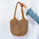 Dodobye Straw Bags for Women Straw Shoulder Bags Rattan Woven Top Handle Bag Hollow Raffia Crochet Beach Bag Casual Handbags 2024