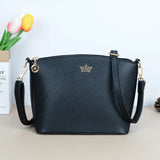 Dodobye Casual Design Crossbody Bags For Women Pu Leather Fashion Shoulder Bag Metal Crown Ladies Shell Handbags