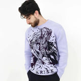 Dodobye Men Women High Street Fashion Clothing Y2k Anime Demon Pattern Oversized Pullover Sweater Harajuku Retro O-Neck Sweater Women