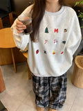 Black Friday Dodobye Snowman Graphic Print Hoodie Christmas Kawaii Oversized Women's Sweatshirts Long Sleeve Cutecore Winter Clothes New