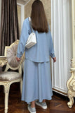 Dodobye Solid Blouse Skirt Suits