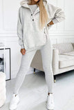 Dodobye Solid Hoodie Tank Top Three-piece Pants Suits