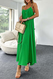 Dodobye Solid Color A-Line Sleeveless Midi Dress