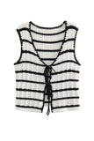 Dodobye Striped Knit Tie-up Tank Top Pants Suits