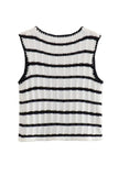 Dodobye Striped Knit Tie-up Tank Top Pants Suits