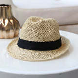 Dodobye Straw Hat Natural Woven Summer Outdoor Men and Women Papyrus