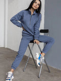 Dodobye Casual Hooded Sweatshirts Two-piece Long Sleeve Fleece Warm Casual Sweatpants Suit Autumn Loose 2 Piece Set Women Outfits