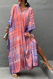 Dodobye Tie Dye Slit Beach Cover-up Maxi Dress