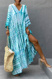 Dodobye Tie Dye Slit Beach Cover-up Maxi Dress