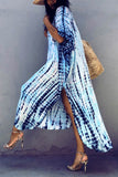 Dodobye Tie Dye Slit Beach Cover-up Maxi Dress