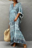 Dodobye Tie Dye Slit Beach Cover-up Maxi Dress