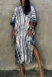 Dodobye Tie Dye Slit Beach Cover-up Maxi Dress