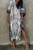 Dodobye Tie Dye Slit Beach Cover-up Maxi Dress