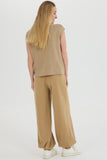 Dodobye V Neck Knit Tank Top Pants Suits